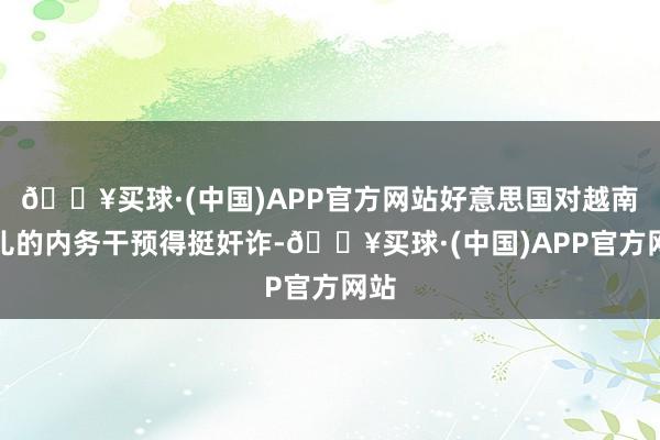 🔥买球·(中国)APP官方网站好意思国对越南那儿的内务干预得挺奸诈-🔥买球·(中国)APP官方网站