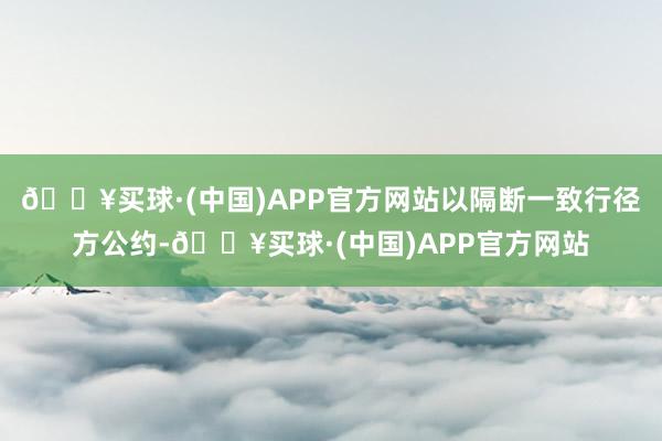 🔥买球·(中国)APP官方网站以隔断一致行径方公约-🔥买球·(中国)APP官方网站