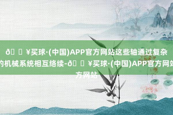 🔥买球·(中国)APP官方网站这些轴通过复杂的机械系统相互络续-🔥买球·(中国)APP官方网站