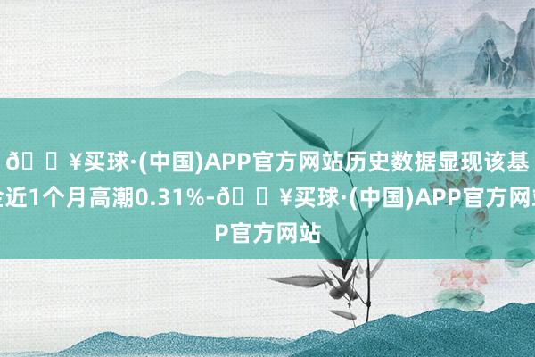 🔥买球·(中国)APP官方网站历史数据显现该基金近1个月高潮0.31%-🔥买球·(中国)APP官方网站