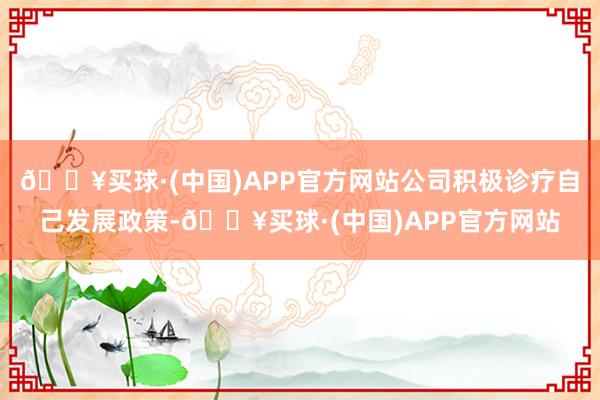🔥买球·(中国)APP官方网站公司积极诊疗自己发展政策-🔥买球·(中国)APP官方网站