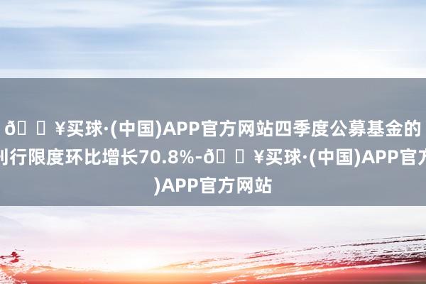 🔥买球·(中国)APP官方网站四季度公募基金的家具刊行限度环比增长70.8%-🔥买球·(中国)APP官方网站
