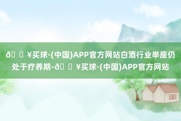🔥买球·(中国)APP官方网站白酒行业举座仍处于疗养期-🔥买球·(中国)APP官方网站