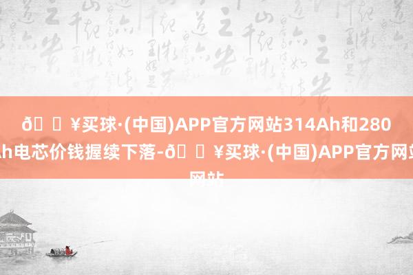 🔥买球·(中国)APP官方网站314Ah和280Ah电芯价钱握续下落-🔥买球·(中国)APP官方网站