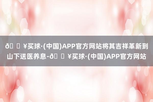 🔥买球·(中国)APP官方网站将其吉祥革新到山下送医养息-🔥买球·(中国)APP官方网站