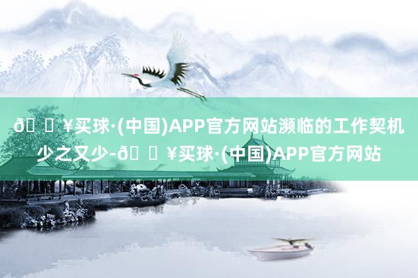 🔥买球·(中国)APP官方网站濒临的工作契机少之又少-🔥买球·(中国)APP官方网站