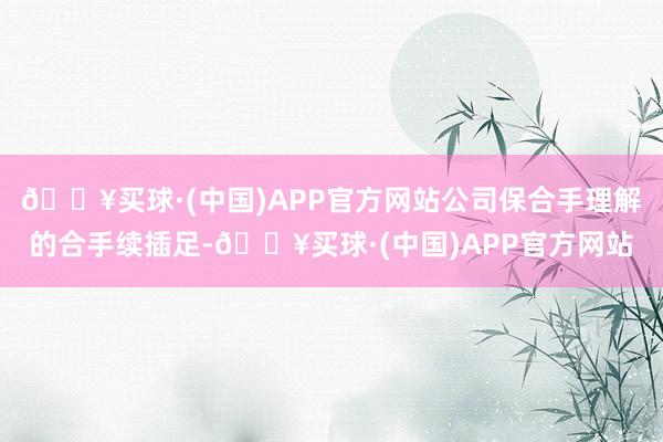 🔥买球·(中国)APP官方网站公司保合手理解的合手续插足-🔥买球·(中国)APP官方网站